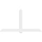 Ekena Millwork Eugene Architectural Grade PVC Gable Bracket, 96"W x 52"H x 2"D x 6"F, 13/12 Pitch GBP096X52X0206EUG00 - alternate 4